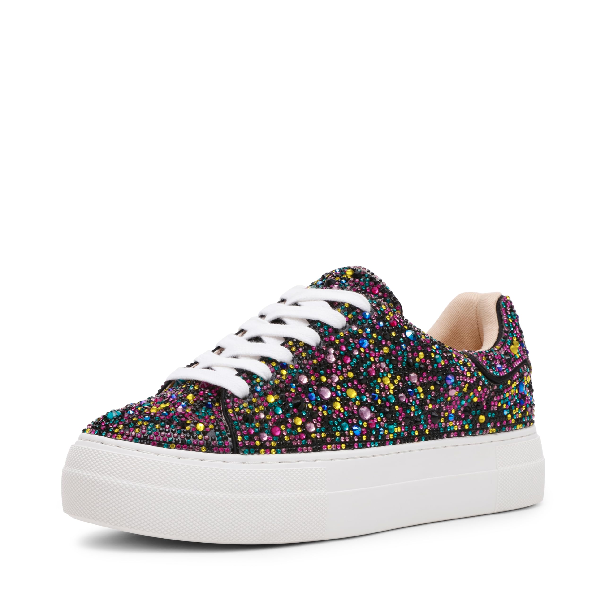 Betsey Johnson Women's Sidny Sneaker, Black Multi, 9.5