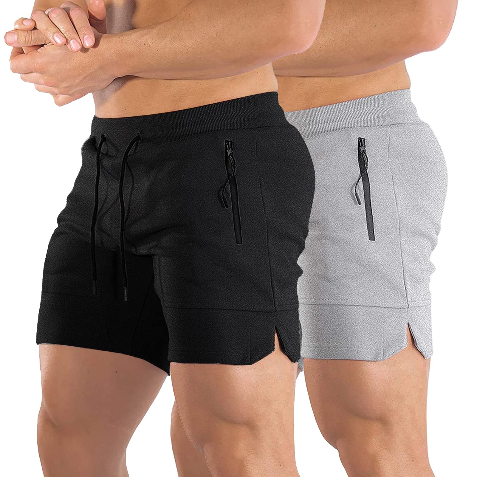 BUXKR Mens Workout Shorts  BlacK COLOR  