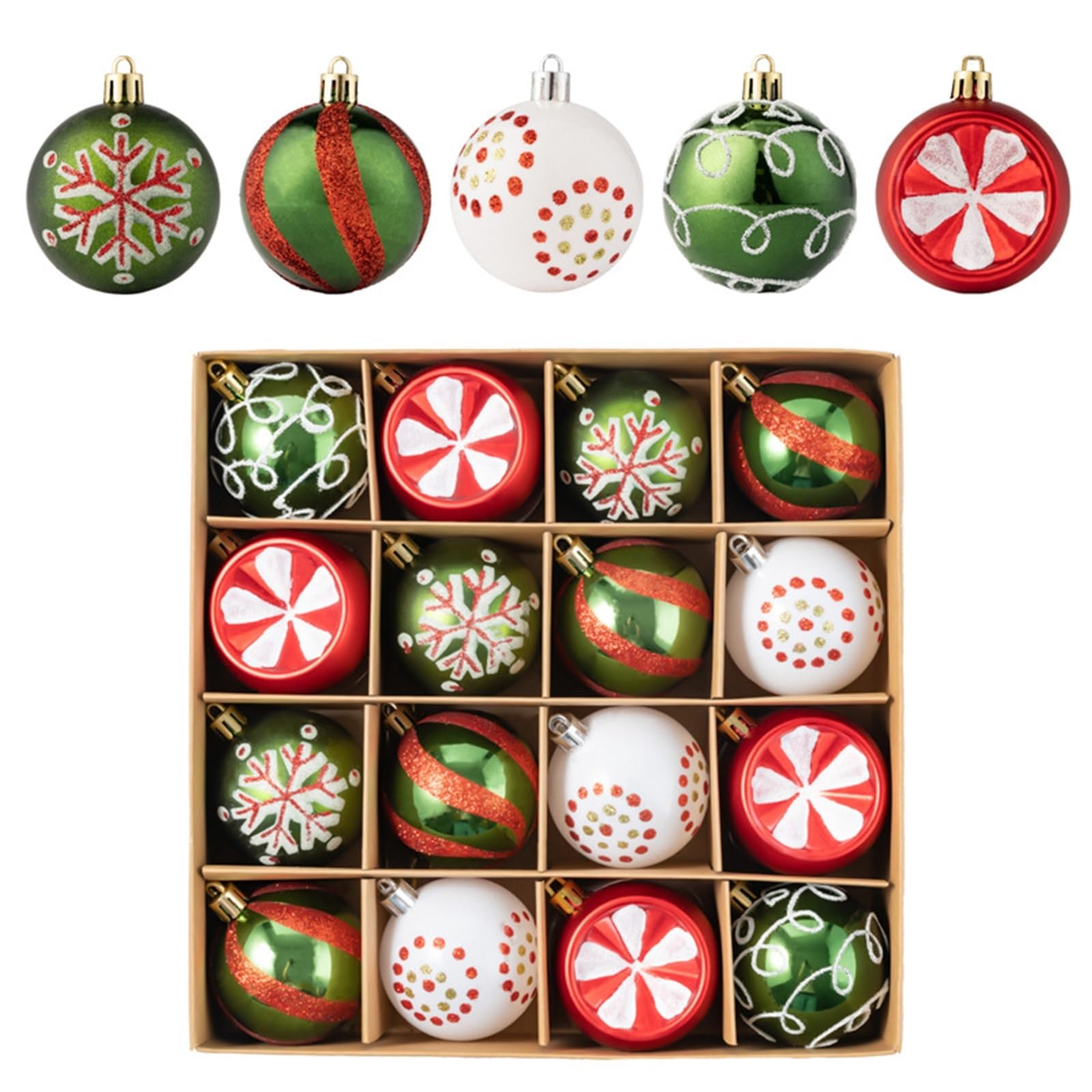 weihnachtsschmuck Weihnachtsschmuck-Set, bruchsicher, Weihnachtsbaumschmuck, Kugel, Großpackung, Elegante Hängeornamente for Weihnachtsbäume, Dekoration Set