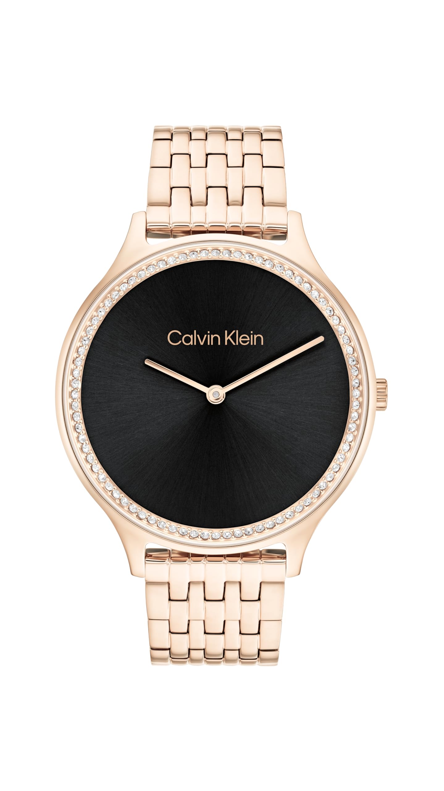 Calvin Klein Two Hand Quartz Movement Watch for Women CK Timeless Collection with Carnation Gold Colored Stainless Steel Bracelet - 25100003