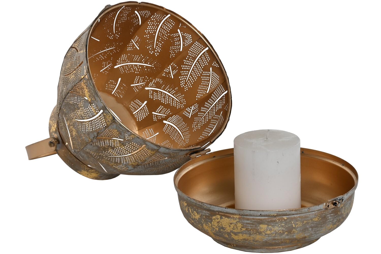 PORTAVELA SET 3 METAL 25X25X28 22CM/13CM