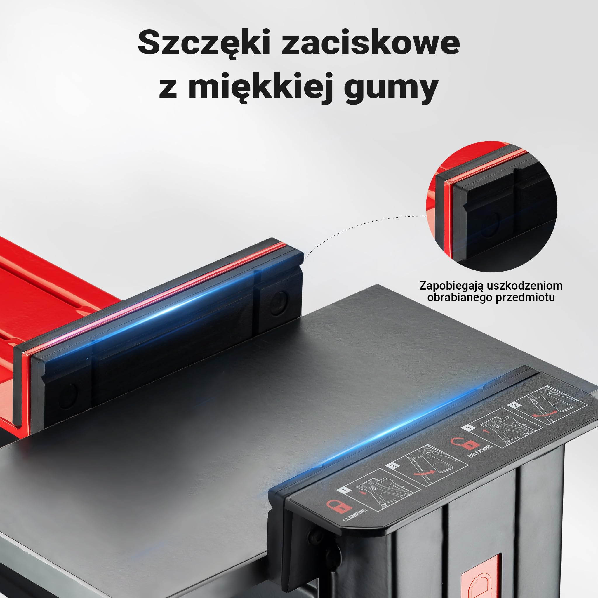 Wiltec Kobyłka z imadłem 98 x 88 x 87 cm, składane imadło nożne do maks. 200 kg z podporą i pedałem, czarny, przenośny stół warsztatowy