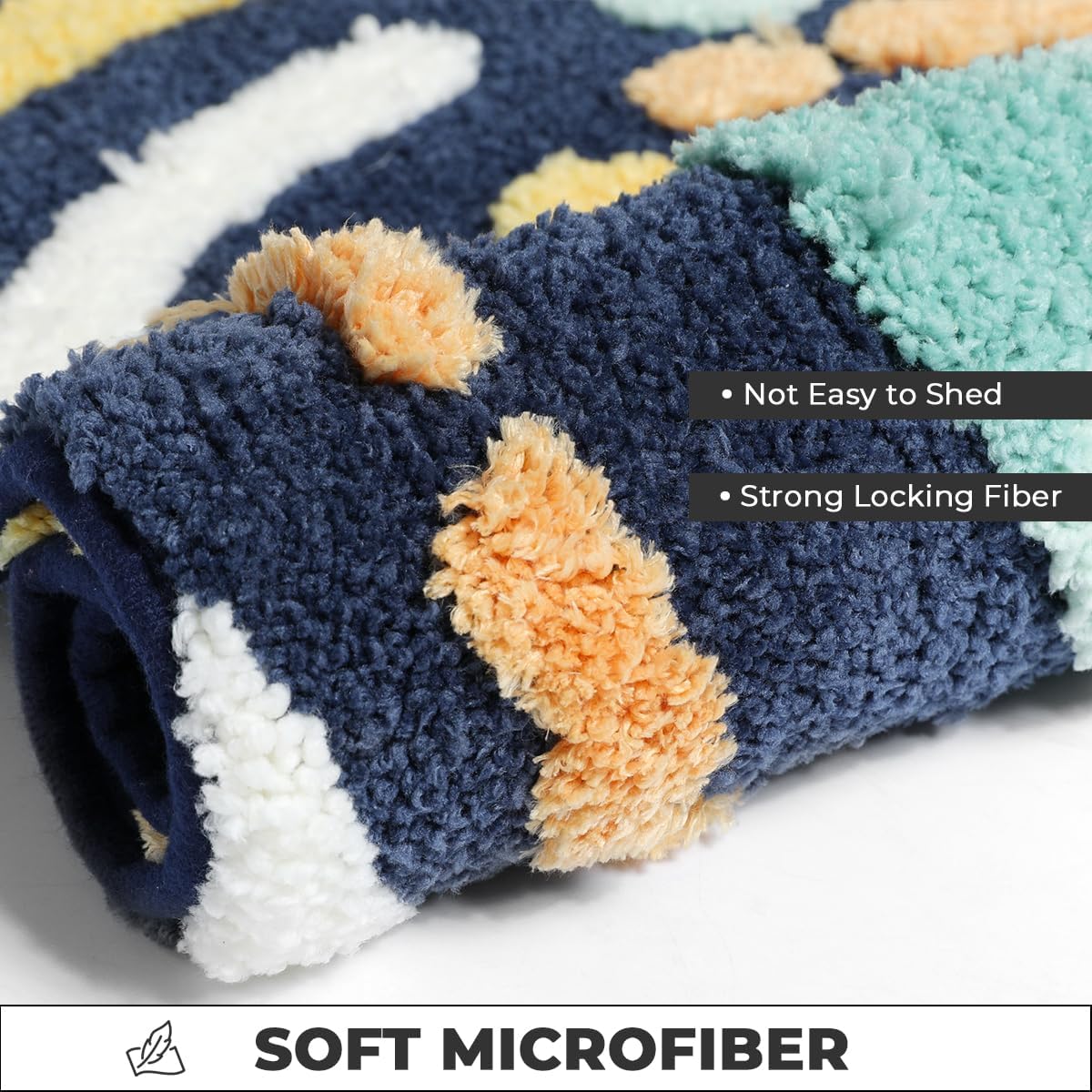 Planets Bathroom Mat Soft Fluffy Absorbent Rug Non-Slip and Machine Washable Carpet for Bathroom, Sink and Bedroom (Gravity Planet, 31"x20")