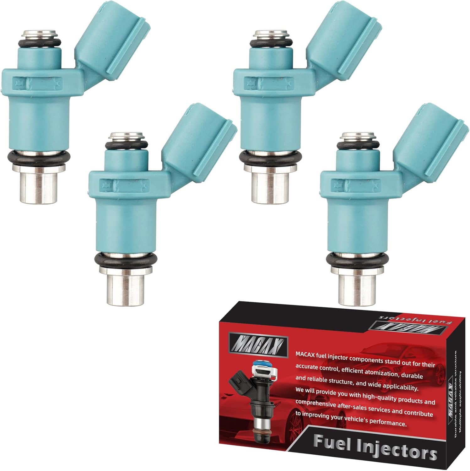 Set of 4 Fuel Injectors 15710-65D00 Replacement Compatible with Suzuki Marine Outboard DF90 DF100 DF115 DF140 Mercury 115 HP 4 Stroke - Replaces 68V-8A360-00-00 CDH210
