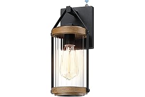 Dusk to Dawn Farmhouse Outdoor Wall Sconce Light