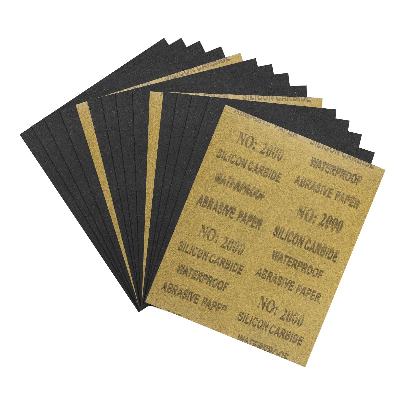 Kozelo 15pcs Sand Papers - [9 x 11 Inch x 2000 Grits] Sandpaper Sheets for Metal Auto Wood Polishing and Scratches Removing, Silicon Carbide Abrasive