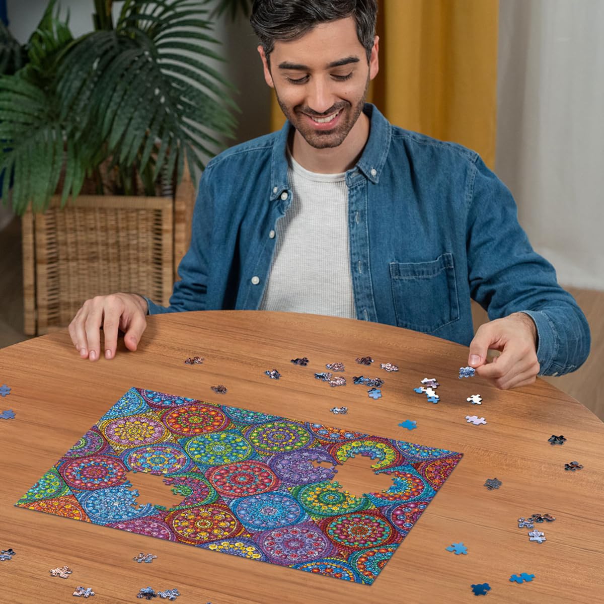 Ravensburger Color Your World Series: Magnificent Mandalas 500 Piece Jigsaw Puzzle for Adults - 80694 - Handcrafted Tooling, Made in Germany, Every Piece Fits Together Perfectly - Image 4