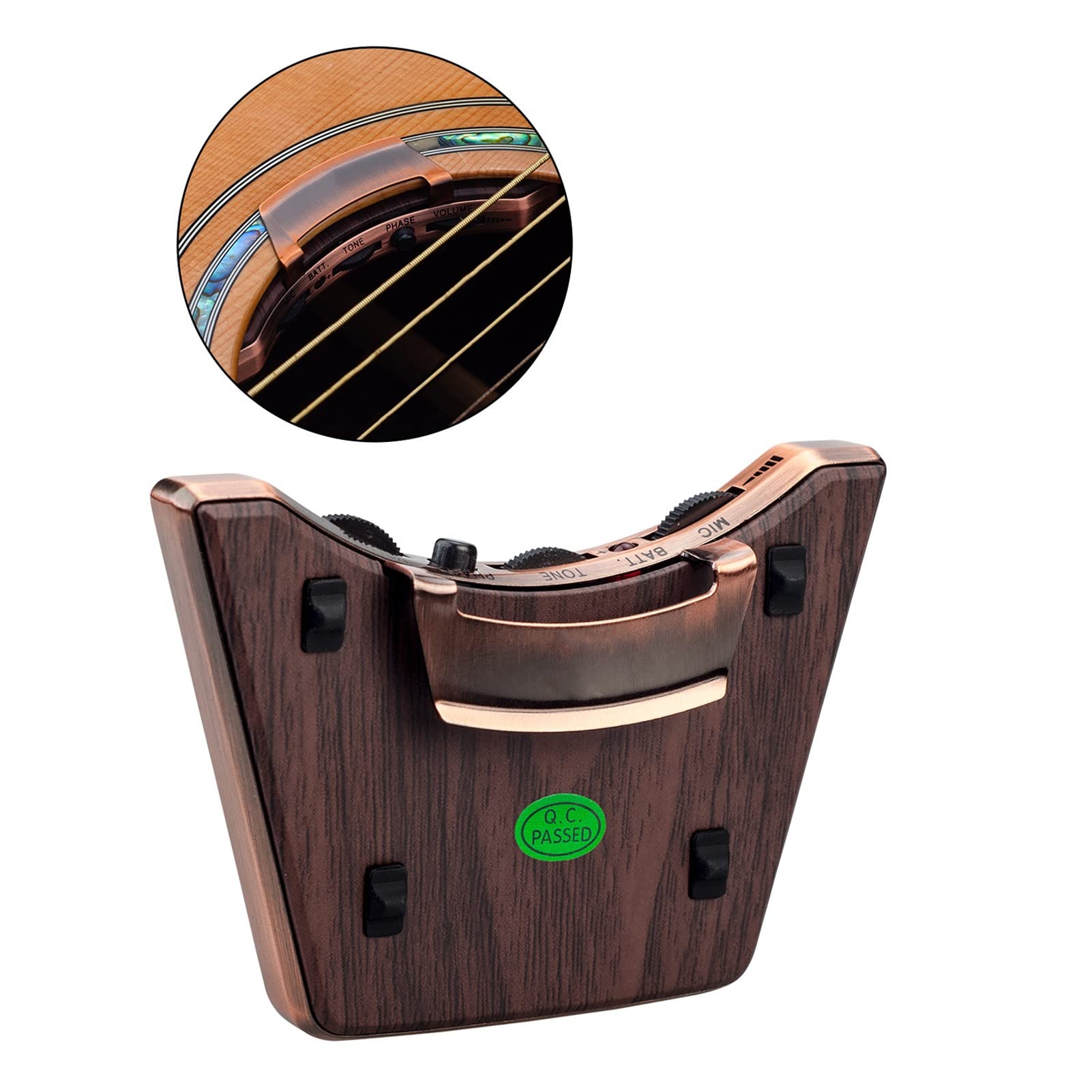36-42 Zoll Schallloch-Tonabnehmer Für Akustikgitarre, Dual-Tonabnehmermodi, Piezo-Mikrofon Ersatzteile für Akustikgitarren