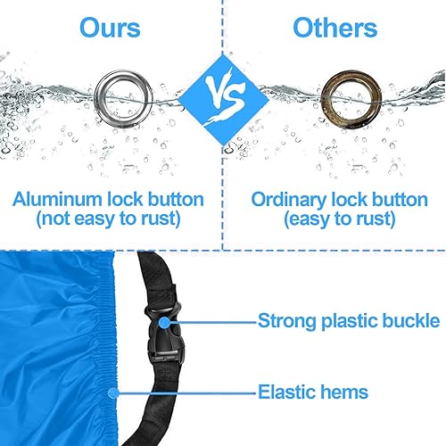 Miniatura 5 de Funda impermeable para scooter para motocicleta, grande, mediano XL, 250 cc, 150 cc, 50 cc, refugio para scooter Harleys para todo tipo de clima,