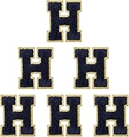 Vista 181 de 6 piezas de parches de letras de chenilla autoadhesivas, parches de letras preppy de 2 pulgadas para bolsos, ropa y sombreros, grandes pegatinas