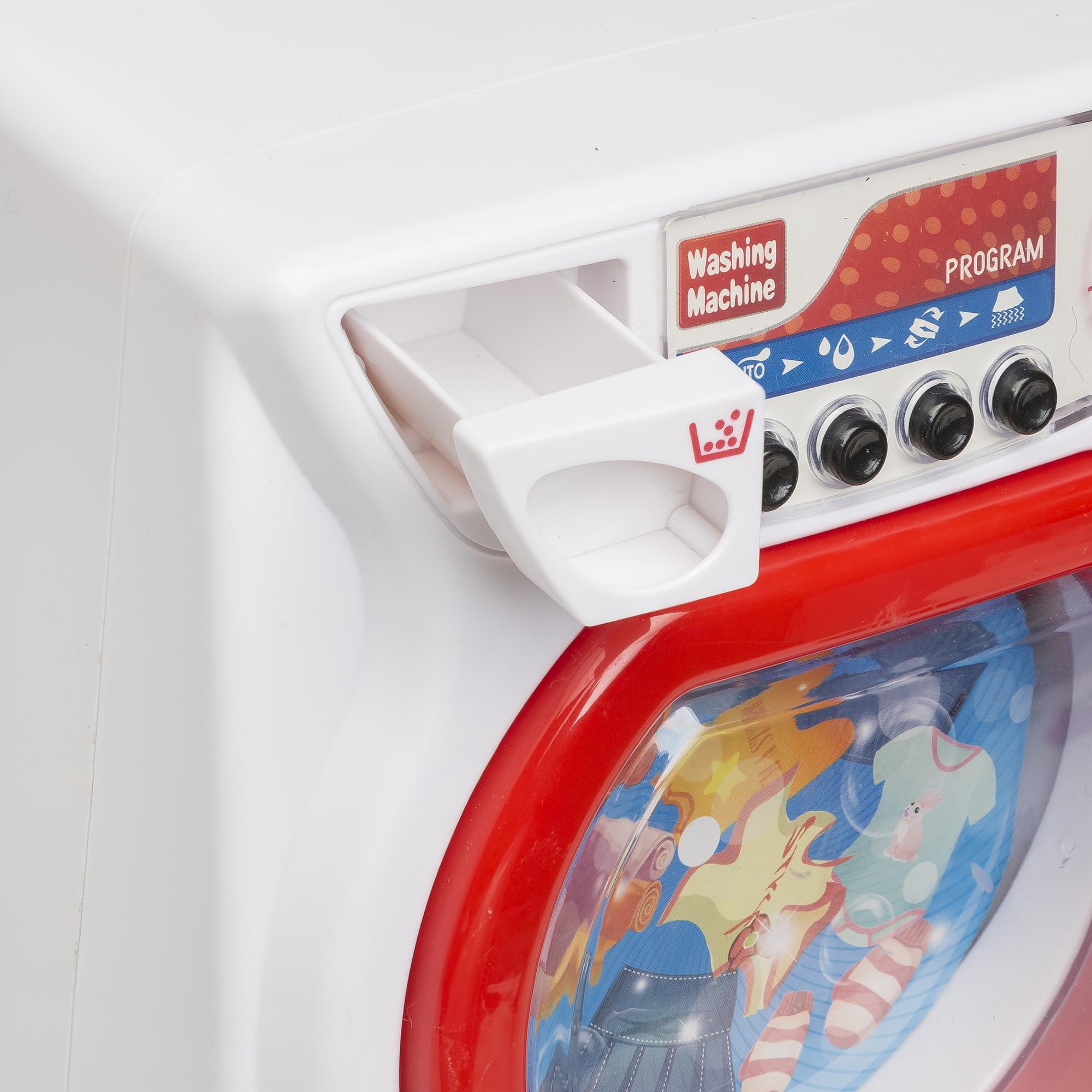 Idena 90377 - Lavastoviglie e Lavatrice con Effetti Luminosi e sonori, Set di Gioco per Bambini con Tante funzioni e Accessori