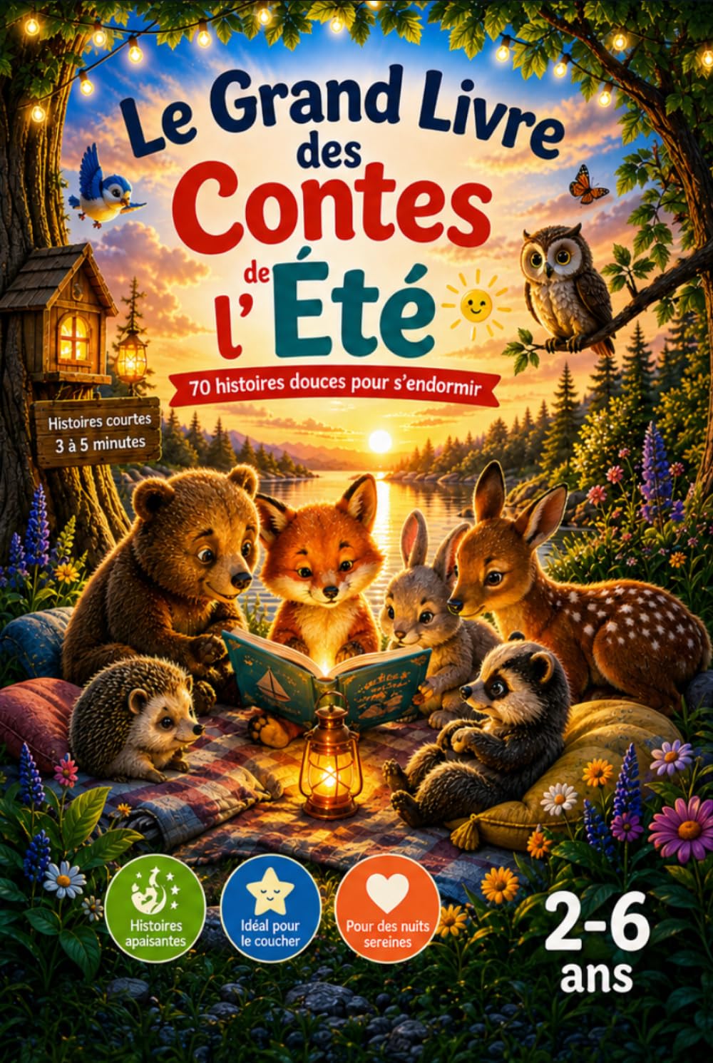Le Grand Livre des Contes de l'Été: 70 contes illustrés en couleurs pour enfants de 2 à 6 ans incluant des histoires du soir à lire en 5 minutes, pour ... et la persévérance (Livre relié prémium)