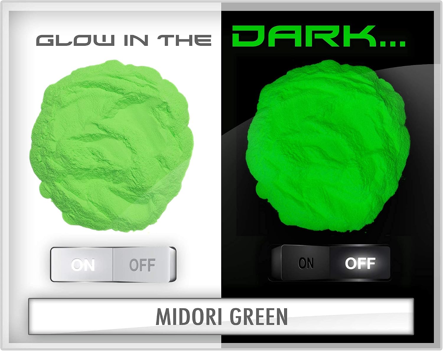 Eye Candy Pigments Premium Glow Mica Powder - Midori Green (25gr) - for Epoxy, Resin, Soap, Paint, Woodworking, Acrylic Pouring, Bath Bombs, Fishing Lures - DIY Arts and Crafts Additive