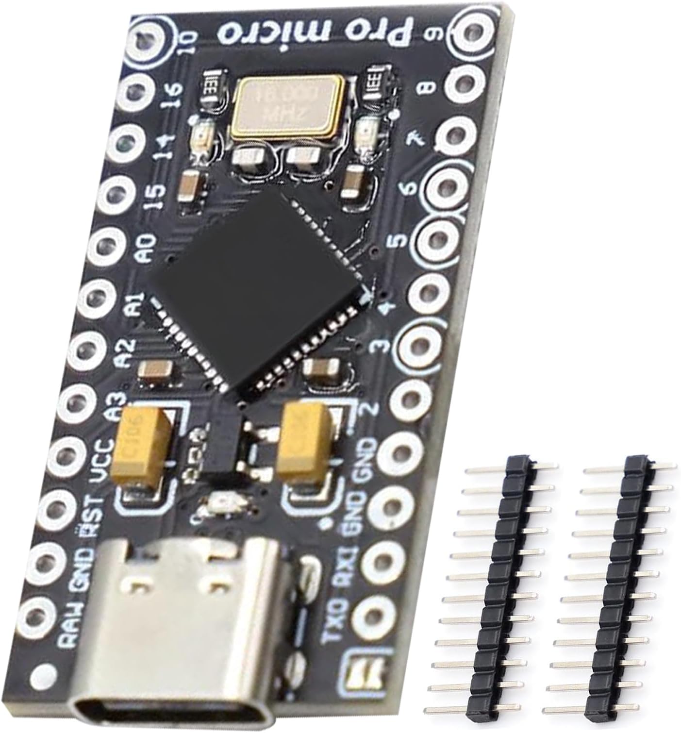 Pro Micro with Atmega32U4 chip Development Board, AYWHP 1 PCS Pro Micro 5V/16MHz Nano microcontroller Development Board with Built-in USB updater Type-C Interface Compatible with Arduino IDE