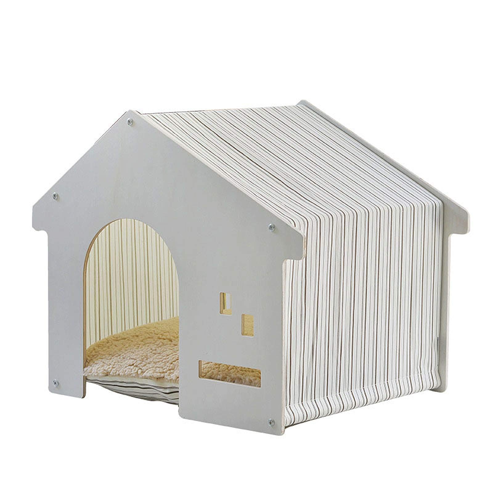 Lit pour chat et petit chien tipi d'intérieur lavable avec coussin confortable et chaud