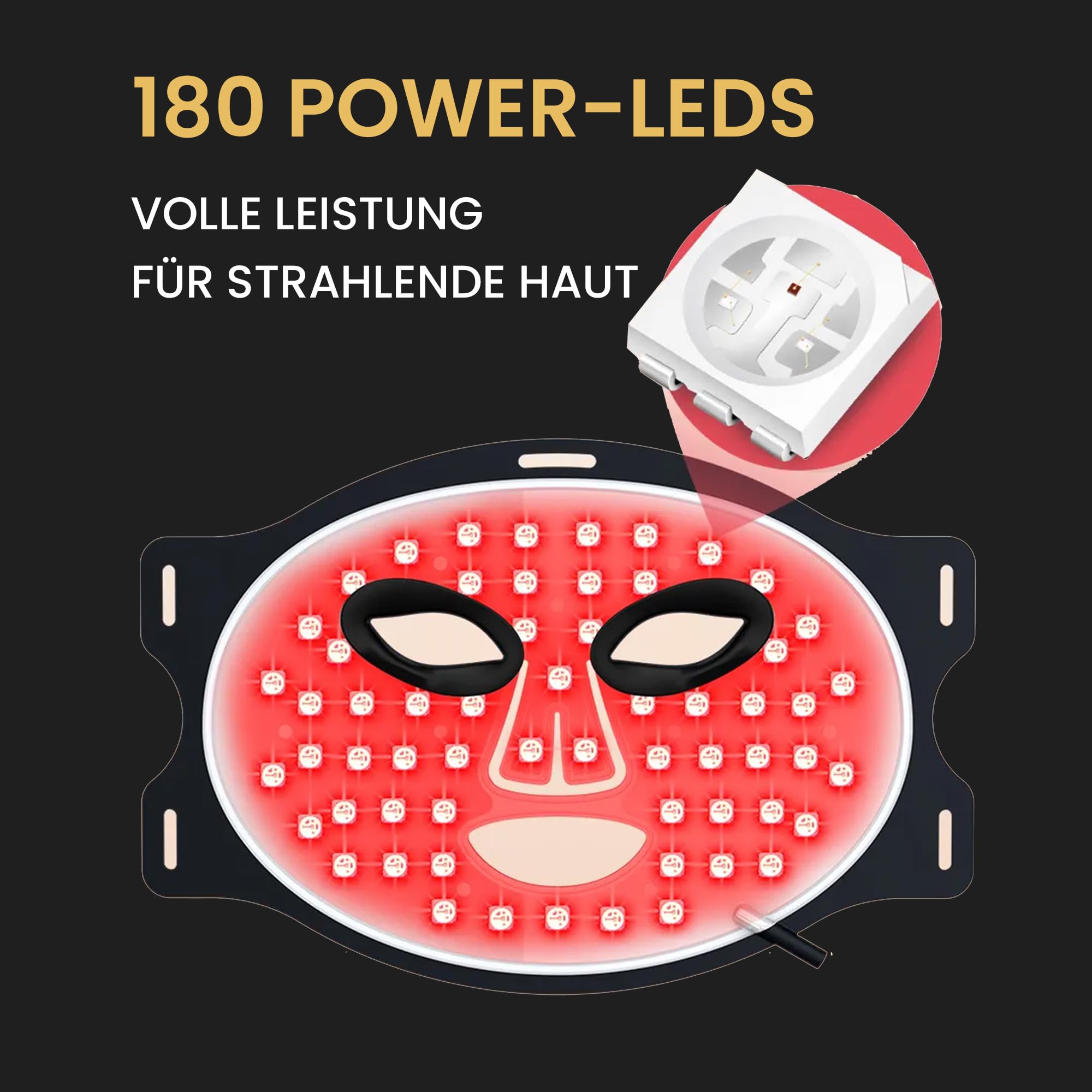 LED Gesichtsmaske Rotlicht-Technologie, 7-Farben LED Lichtsystem für Gesicht und Haut, Anti-Aging, Faltenreduzierung und Hautverjüngung für alle Hauttypen, Heimgebrauch