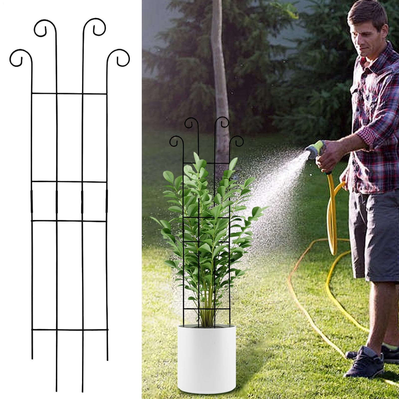 Enrejado Para Plantas Trepadoras De Exterior 4 piezas soportes altos | Enrejado Para Pepino Y Soporte De Plantas Para Interior Y Exterior Maceta Macetero Verdura Hiedr