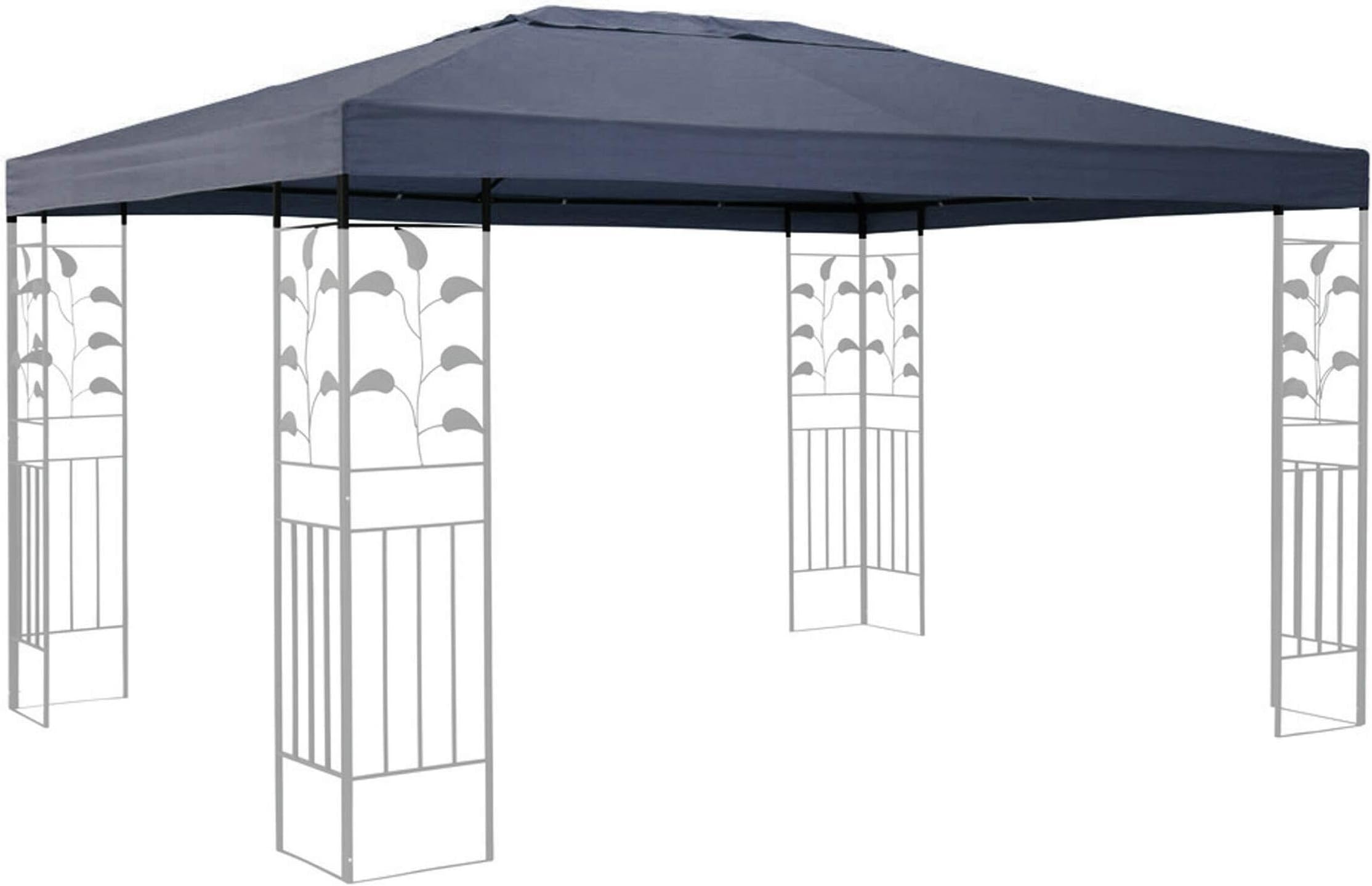 Toit De Remplacement Pour Tonnelle Ou Pavillon - Imperméable, Toile 300D, Dimensions Environ 3x3m (sans Structure) - 2