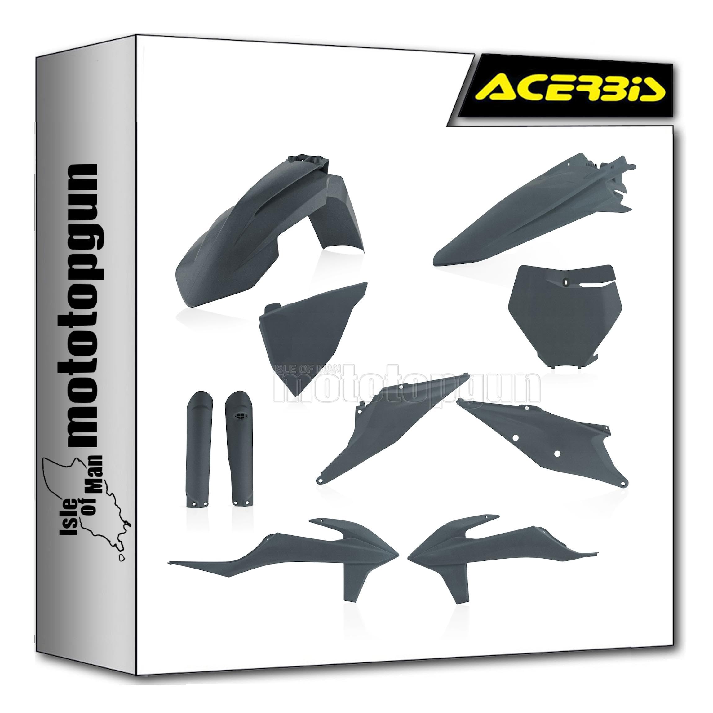 Kit cache carenage gris metal Acerbis de haute resistance aux chocs pour KTM XC 125 - 4