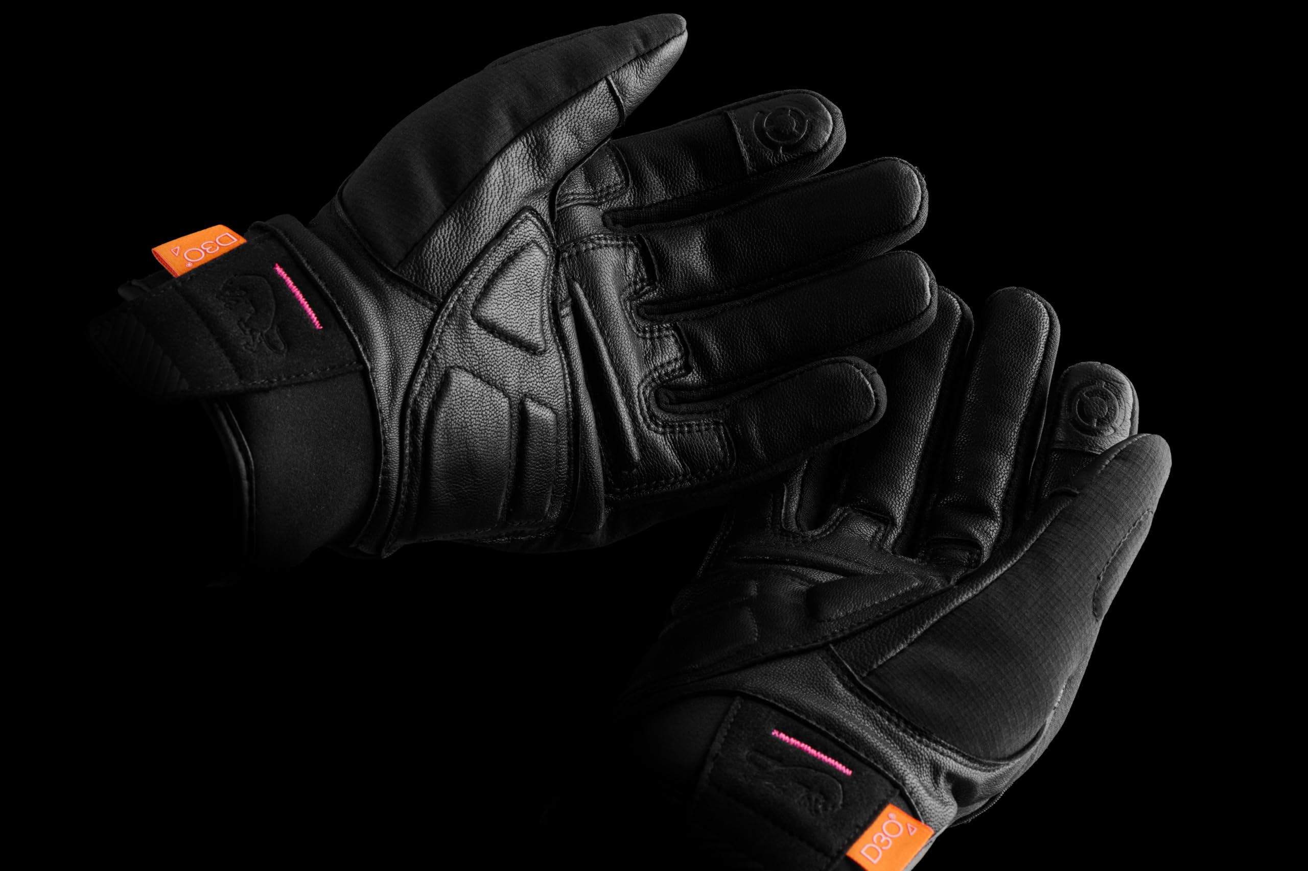 Furygan Jet Lady All Seasons D3O Evo - Gants de Moto Femme- Paume 100% Cuir - Tactile - Confort - Respirant &