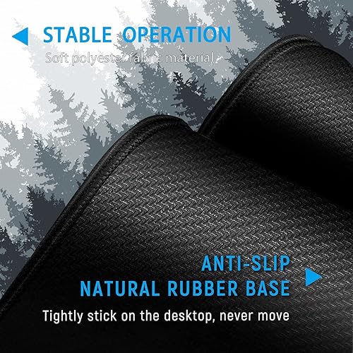 Miniatura 3 de Alfombrilla de mouse para juegos y reposamuñecas para teclado, alfombrilla de mouse grande extendida de 31.5 x 11.8, soporte ergonómico de espuma