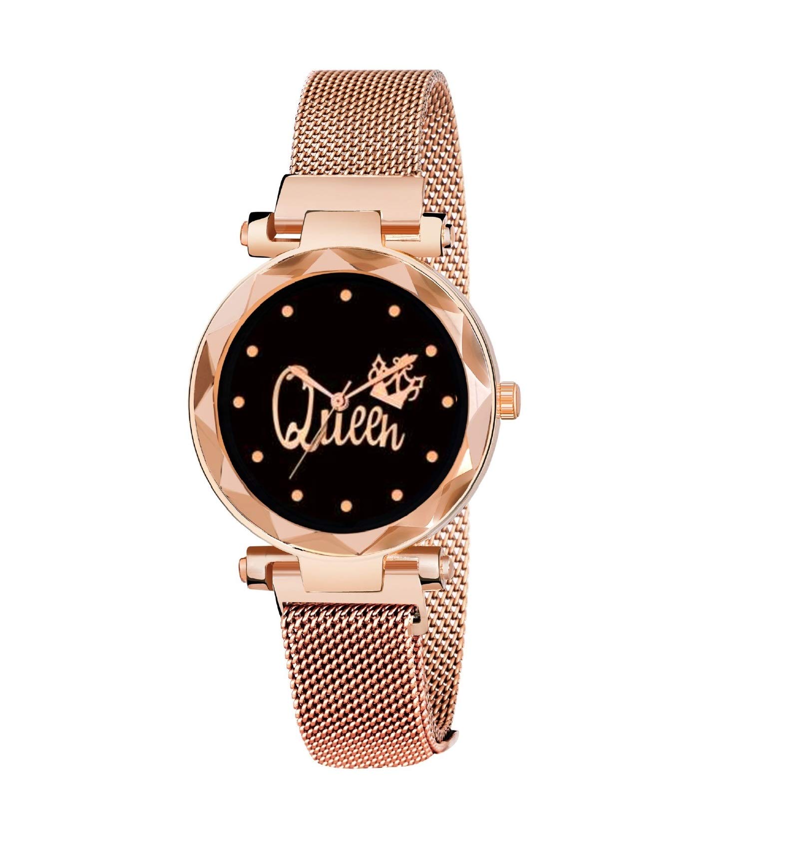 KIARVI GALLERY Queen Dial Gold Magnetic Strap Analogue Girls and Womens Watch (B08RNYG8GN) Amazon Price History, Amazon Price Tracker