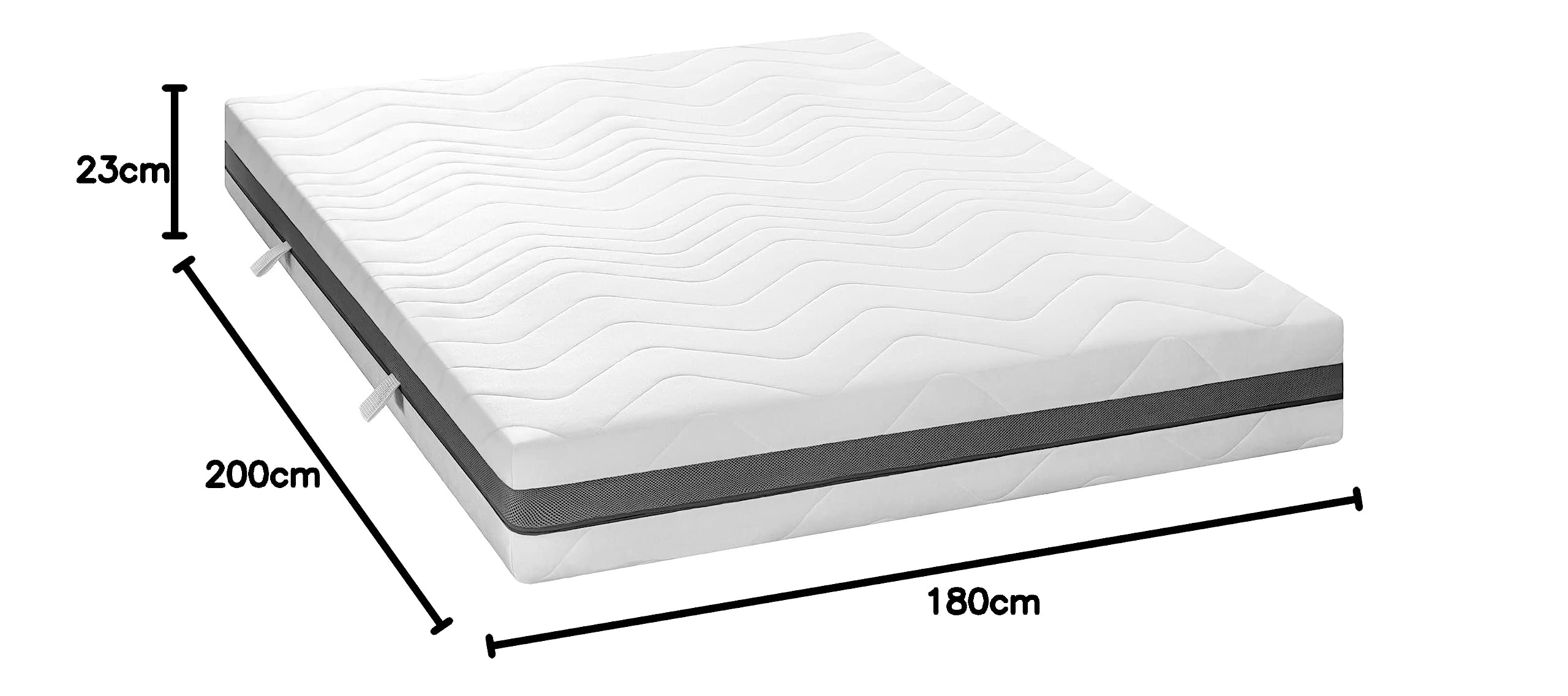 Mister Sandman Matratze 180x200, Höhe 24cm, Premium Federkernmatratze mit Taschenfedern, Matratze H3 H4, 7 Zonen, Taschenfederkernmatratze, Abnehmbarer und waschbarer Bezug, Allergikergeeignet