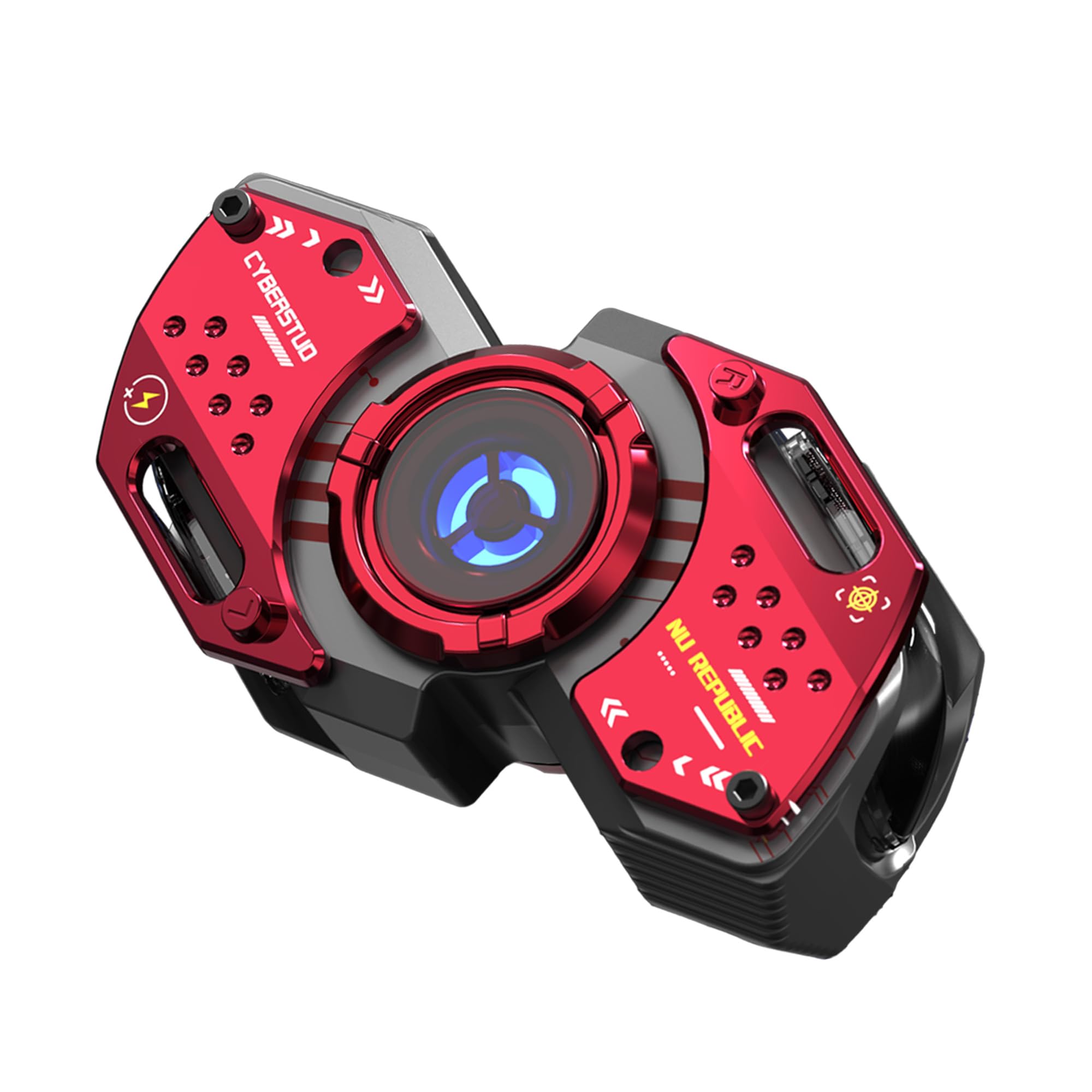 Nu Republic Cyberstud Red Fidget Spinner Earbuds - Image 1