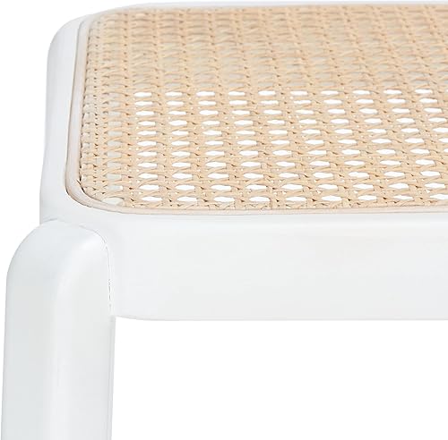 Miniatura 5 de SAFAVIEH Home Collection Silus Taburete de bar de caña sin espalda blanca y natural de 30 pulgadas blanco (White/Natural),Negro/Natural,Natural
