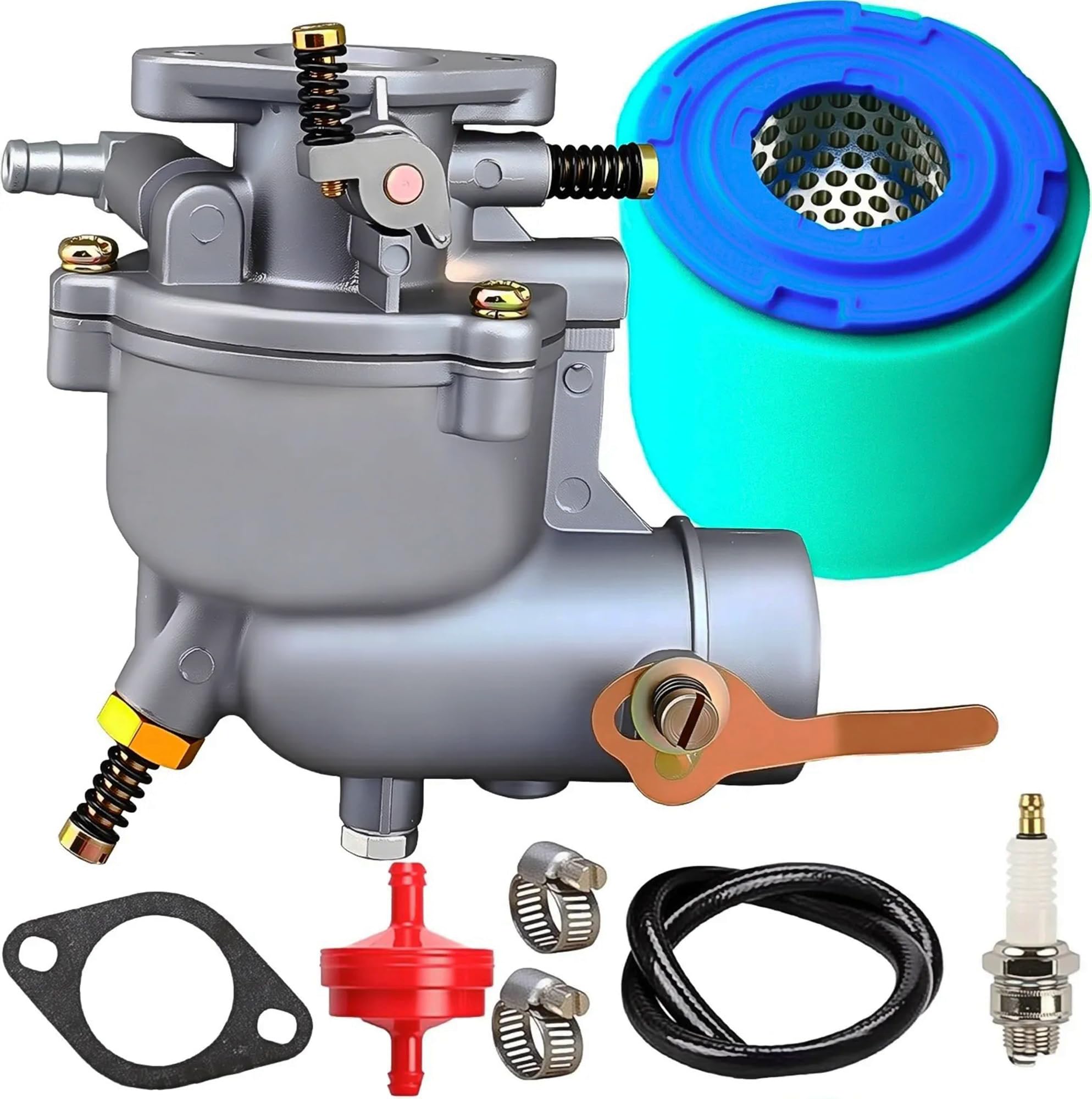 Carburatore di ricambio 390323 per tosaerba Briggs & Stratton 7HP 8HP 9HP 170457, 171431, 171432, 195437, 195451, con filtro dell'aria 393957S