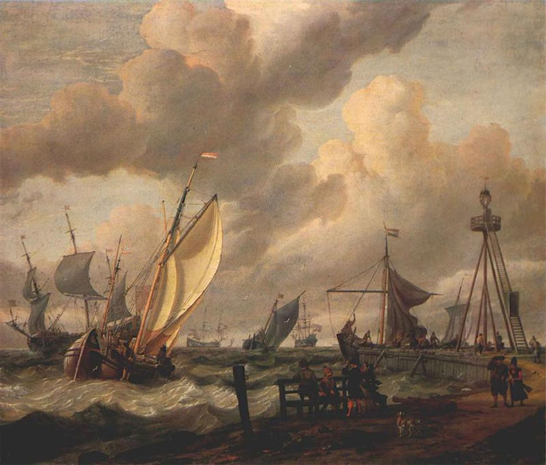 ARTXLXXBN Famous Print Painting Colorful Art Print Shipping by Abraham Jansz Storck Canvas Art Decorations for Home Decor 60x90cm