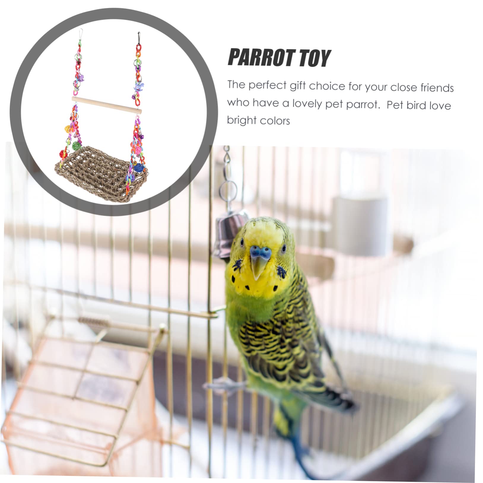 Hamaca Colgante para Pájaros Tipo Jaula, Juguete Creativo 1 Set