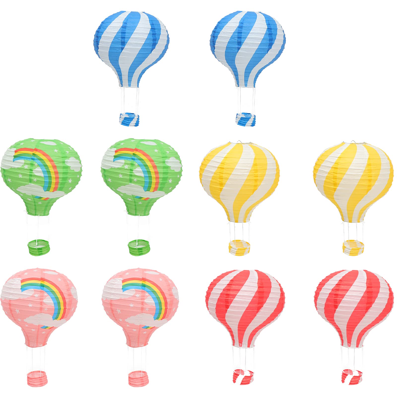 Lanternes en papier blanc de 10 pièces suspendues pour décoration de classe et d'école