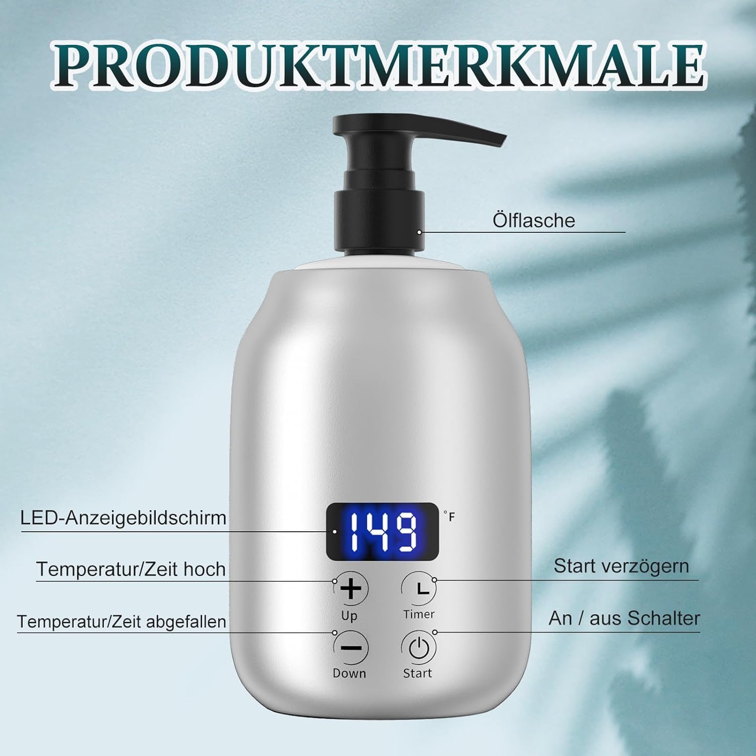 Scaldaolio per Massaggio per Olio da Massaggio Spa Dispenser da 2 Bottiglie e Scaldalozione Scaldabiberon per gel Scaldabiberon per Salone Scaldabiberon per olio da massaggio (Silver)