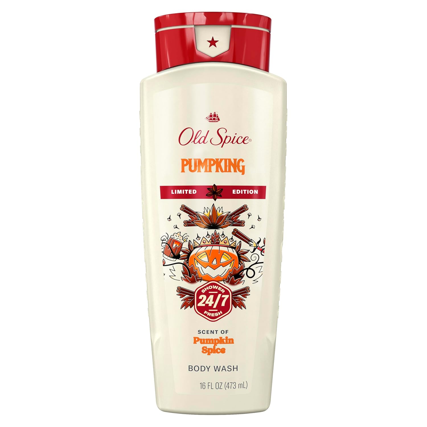 Old Spice Body Wash for Men, Holidudes Holiday Edition, 24/7 Holiday Freshness, Lasting Scent and Rich Lather, Stocking Stuffer, PumpKing Pumpkin Spice Scent, 16 oz Old Spice Body Wash for Men, Holidudes Holiday Edition, 24/7 Holiday Freshness, Lasting Scent and Rich Lather, Stocking Stuffer, PumpKing Pumpkin Spice Scent, 16 oz
