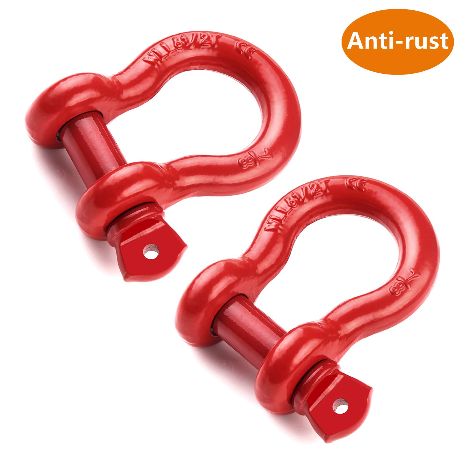 Buy LIBERRWAY Shackles 7/8" (2 Pack) RETECK D Ring Shackle Rugged 6.5