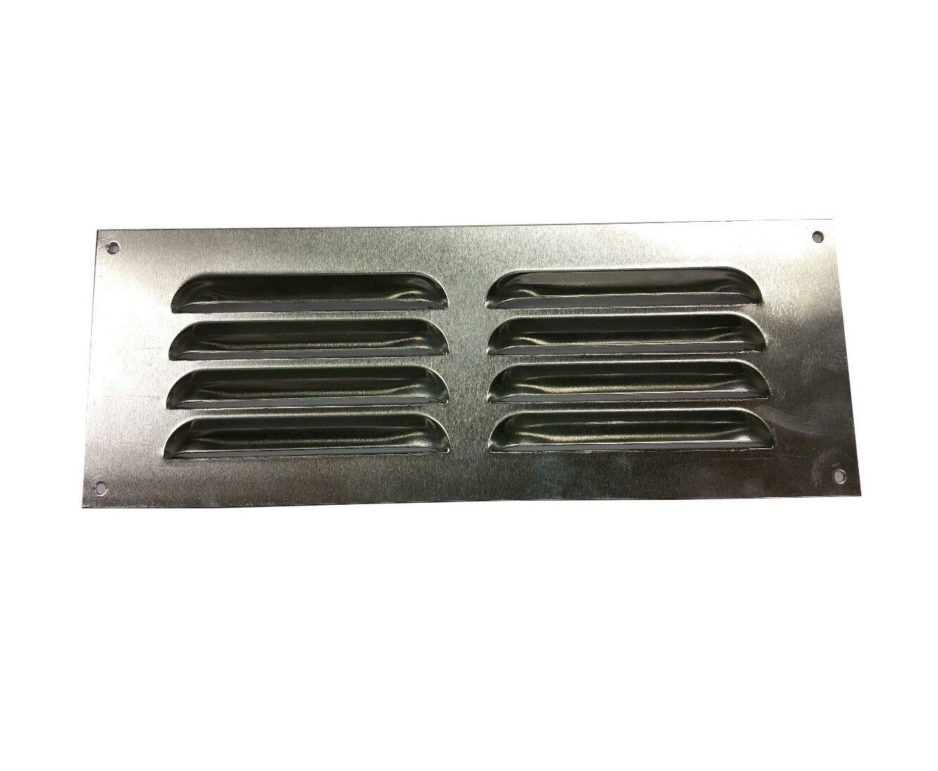 Merriway BH01243 9 x 3 inch Fixed Louvre Air Vent Grille (Overall Vent Size: 240 x 90mm), Aluminium