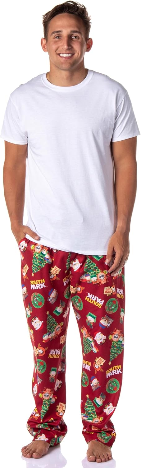 INTIMO South Park Mens' TV Show Stan Kyle Cartman Kenny Christmas Sleep Pajama Pants - Image 2