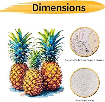 Amazon.co.jp: 数字による絵画 フルーツ パイナップル りえ大人のため