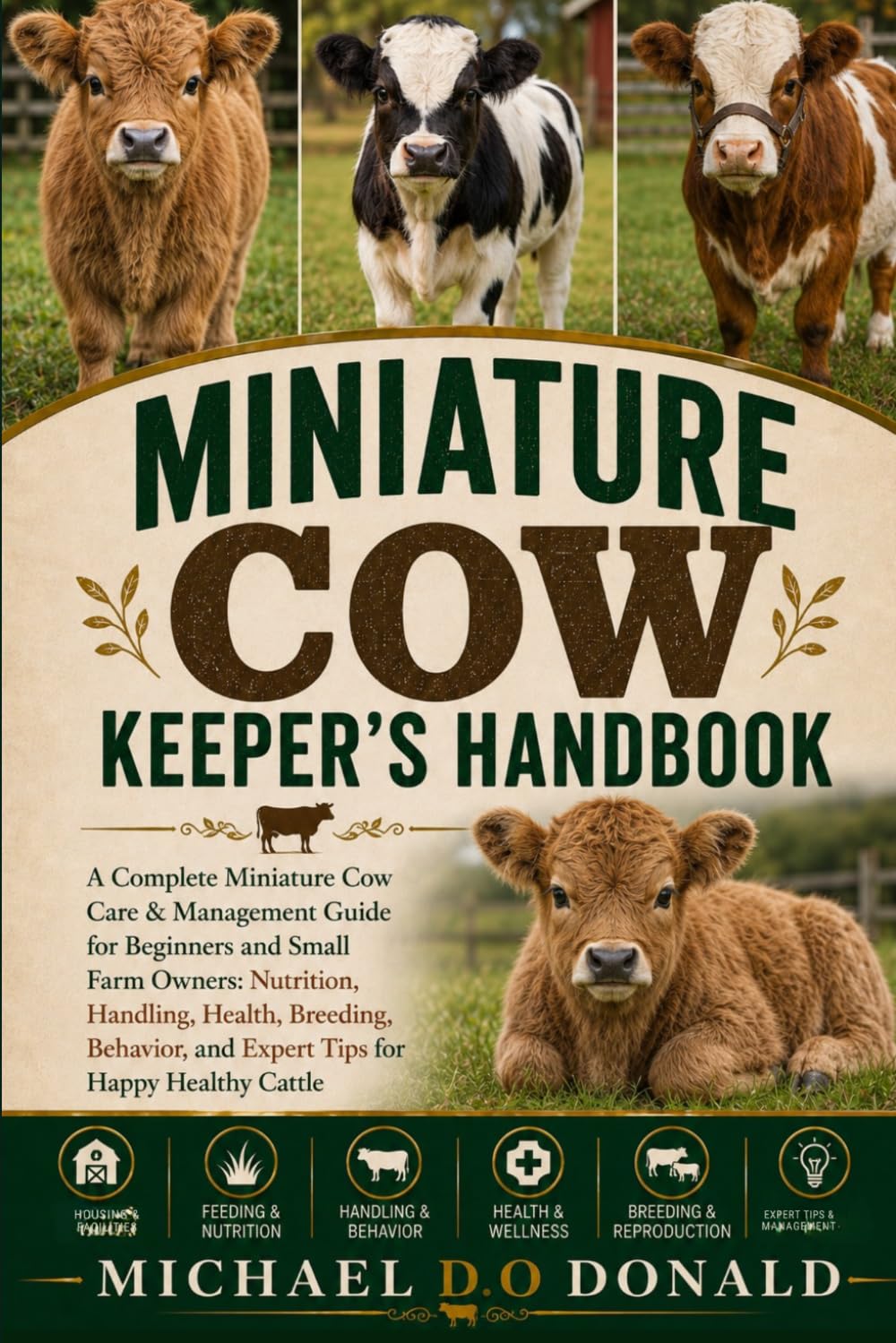 MINIATURE COW KEEPER'S HANDBOOK: A Complete Miniature Cow Care & Management Guide for Beginners and Small Farm Owners: Nutrition, Handling, Health, ... and Expert Tips for Happy Healthy Cattle
