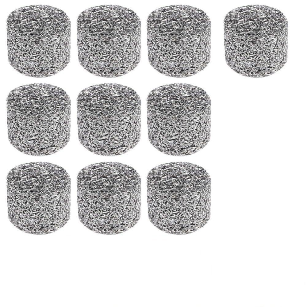 ZYNCUE 10-Pack for Stainless Steel Snow Foam Lance Mesh Gauze Filter Pressure Washers, 14 x 11 mm, Silver
