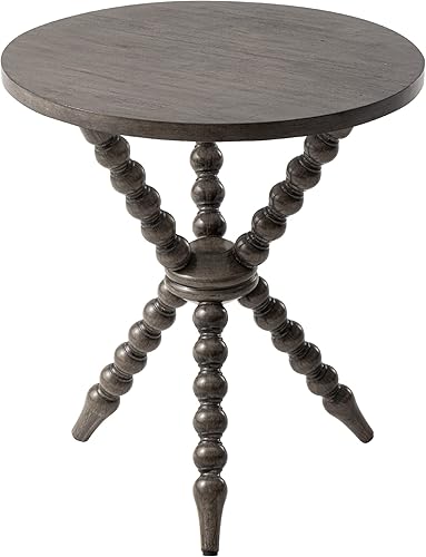 Miniatura 7 de COZAYH Mesa auxiliar rústica de granja mesa de eje contemporánea con patas torneadas para familia comedor o sala de estar espacios pequeños campo