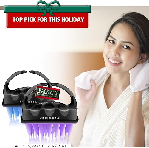 Miniatura 7 de Cbiumpro Masajeador de cuero cabelludo, cepillo de champú para el cabello, cepillo para el cuero cabelludo, limpiador para el cuero cabelludo para