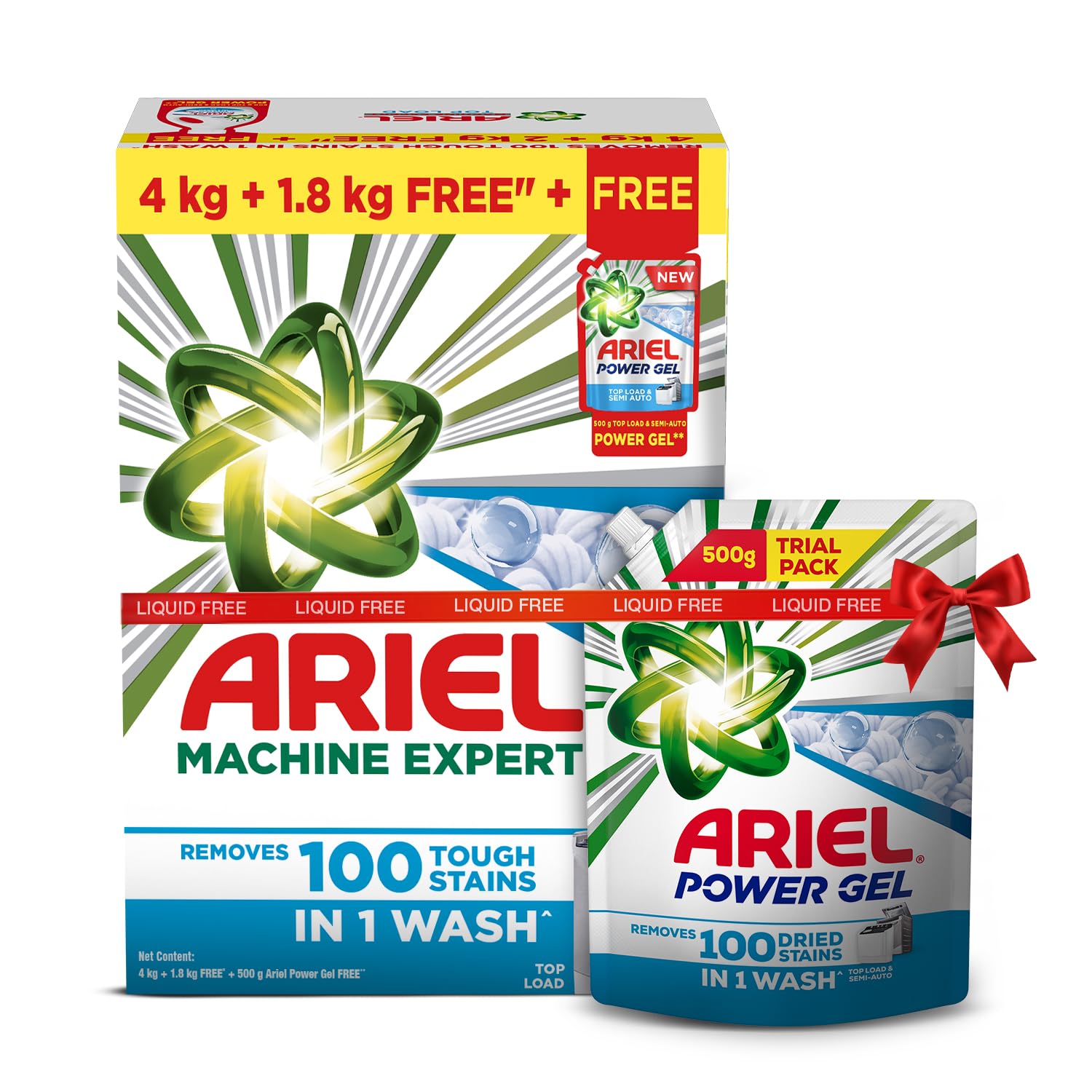 Ariel Matic Detergent Powder Top Load - 4kg + 2kg + 500ml Liquid free | Removes 100 Tough Stains in 1 wash | Specially Designed for Washing Machines | Fresh Fragrance-image-18