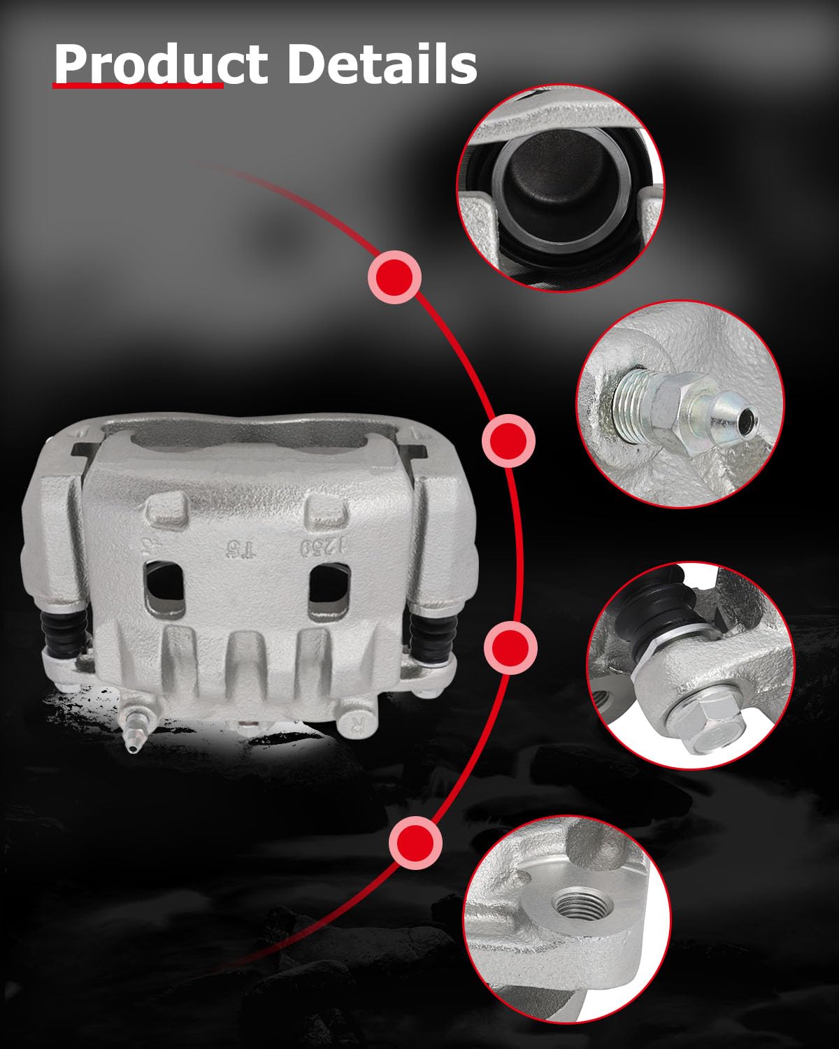 Front Brake Calipers Set (Left & Right) For 2005-2006 Saab 9-2X 2.5L - Replaces OEM 19B2682 & 19B2683