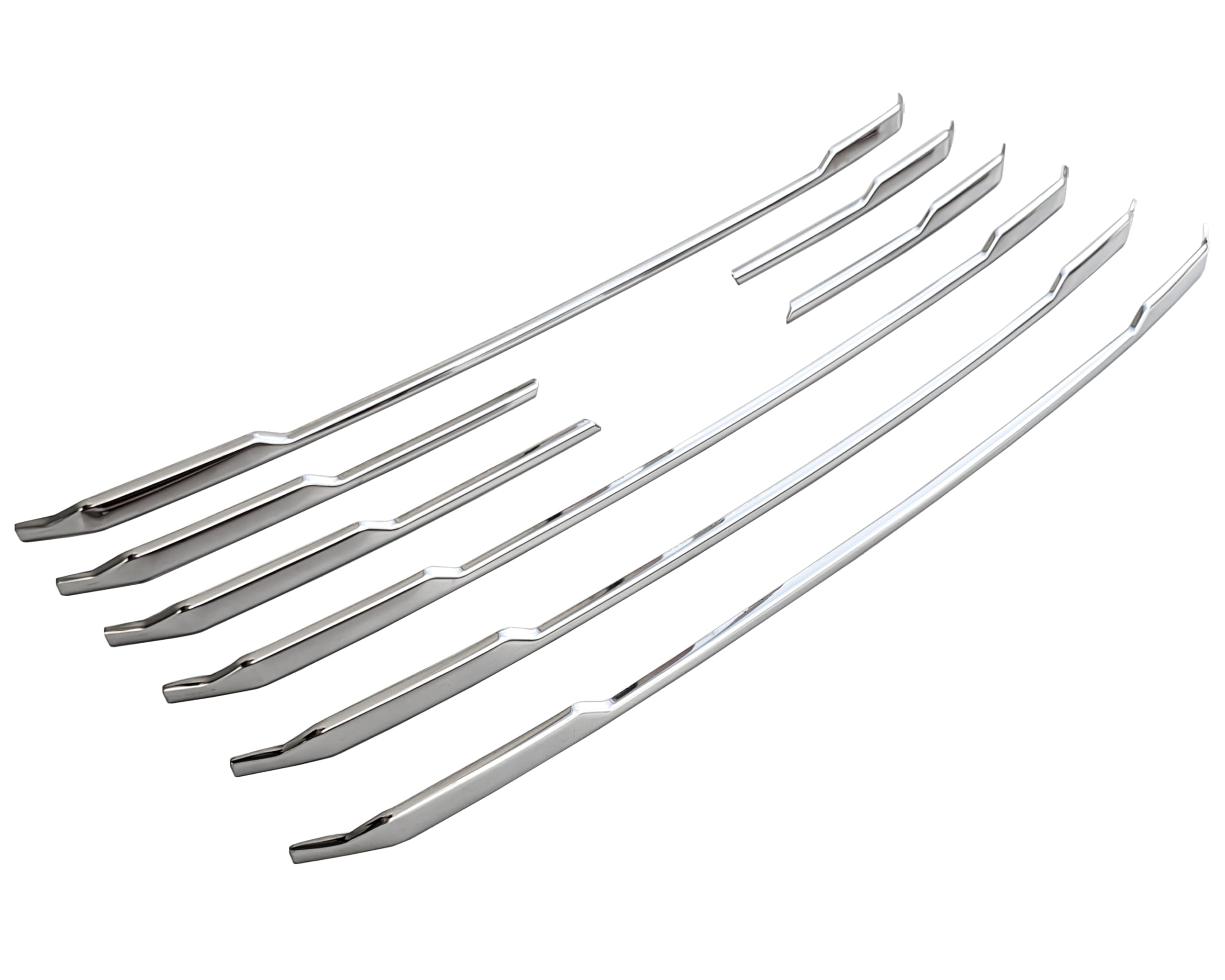 RECAMBO Marco de Acero Inoxidable para Parrilla Frontal, Apto para Tourneo Courier, a Partir de 2023, moldura cromada Brillante para Acabado óptico,