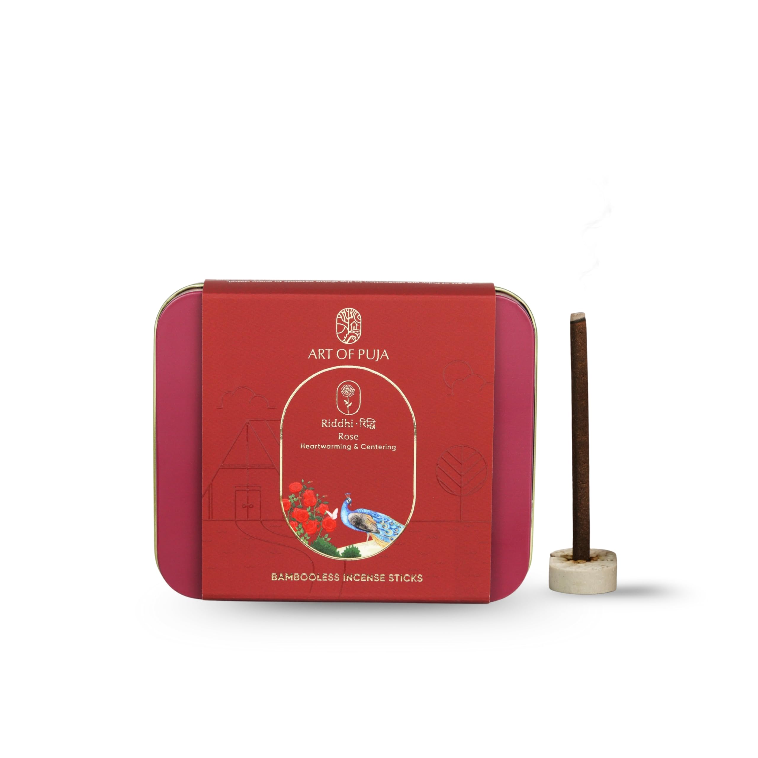 Rose Bambooless Incense Sticks | Gulab Dhoopbatti Stick | Natural Fragrance | Natural & Long-Lasting Fragrance | Meditation & Home Aroma-image-5