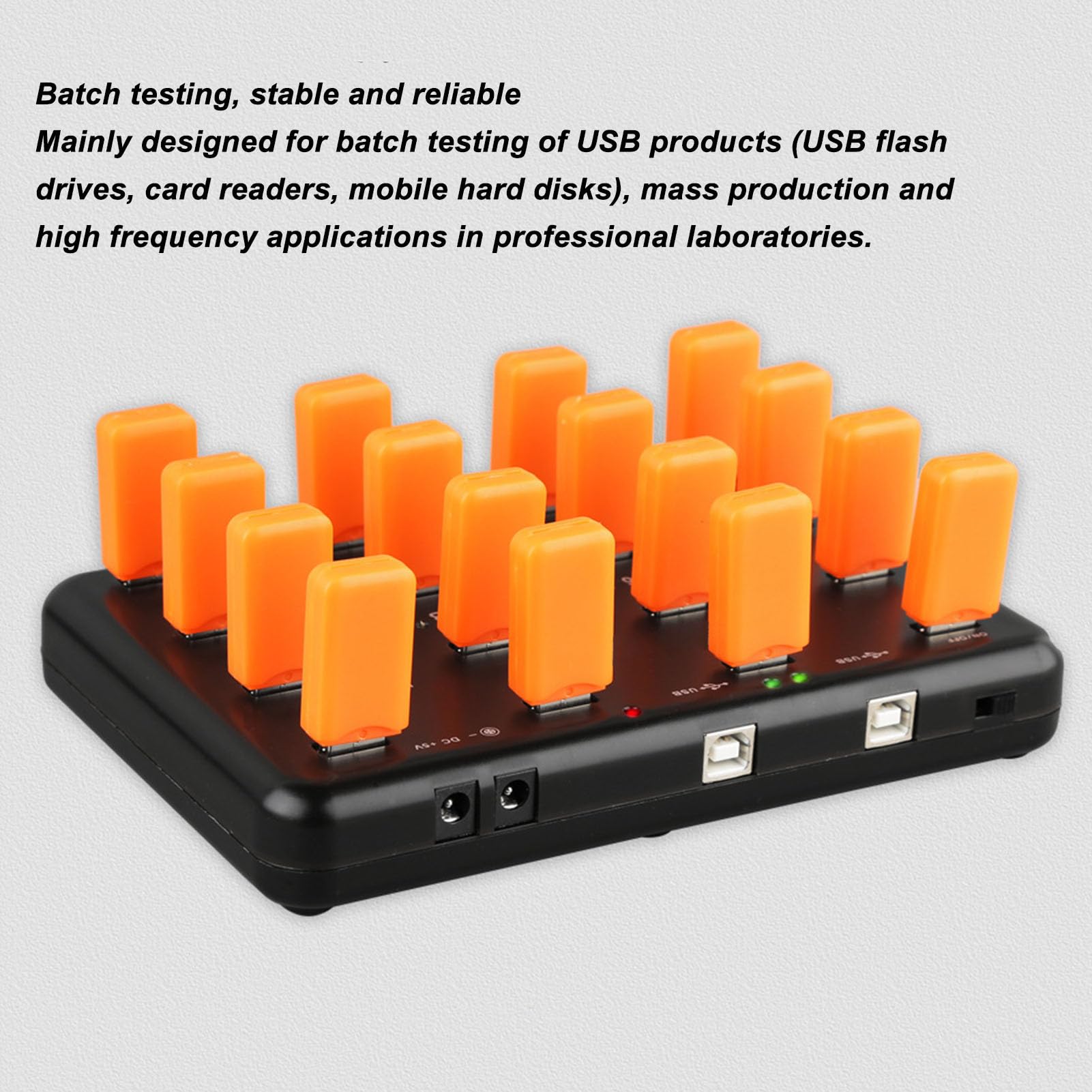 Quemador Clonador Duplicador de Unidad Flash USB, Concentrador USB de 16 Puertos, Copiadora de Unidad Flash USB 2.0, para Tarjeta SD TF, Unidad Flash USB, HDD (Enchufe de la UE)