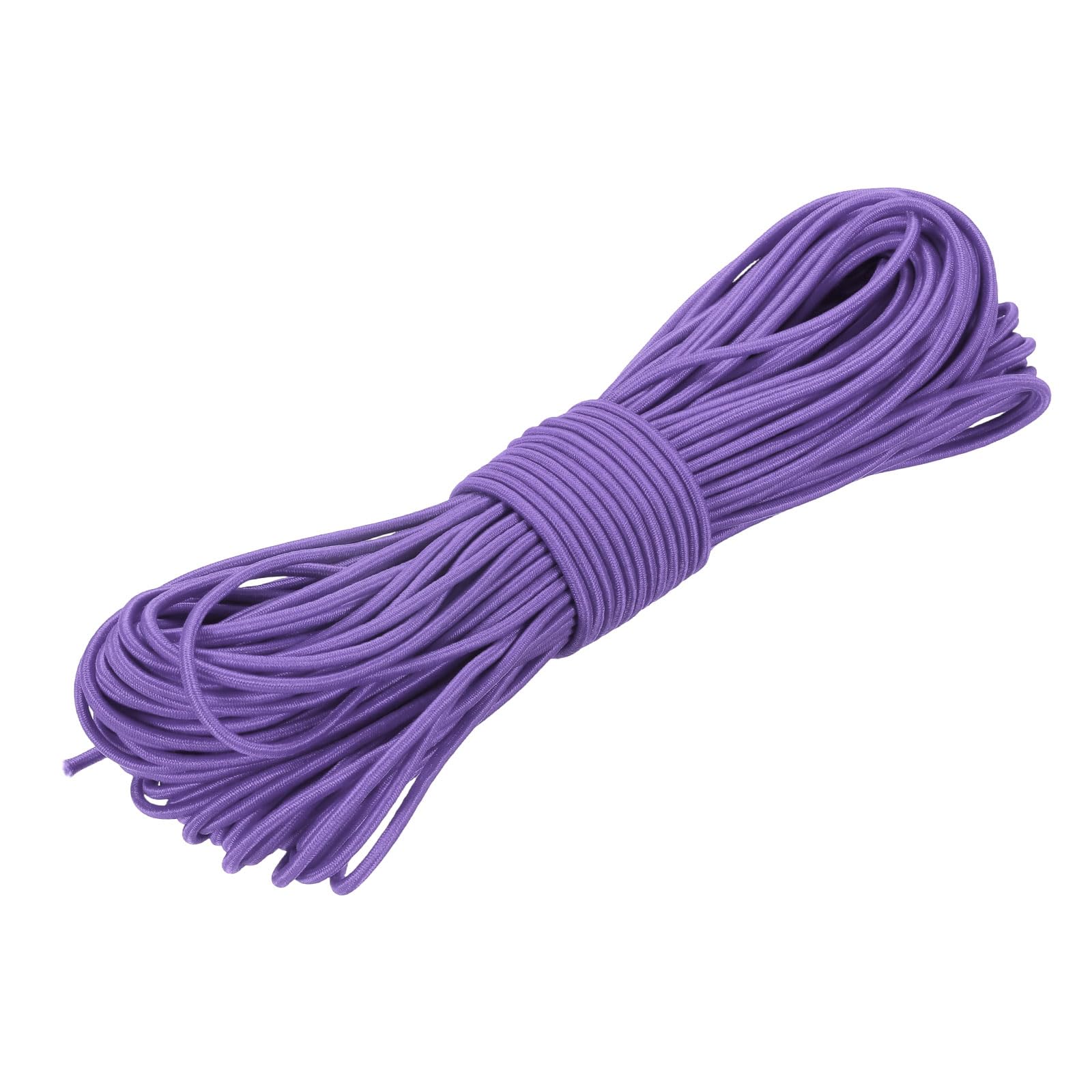 PATIKIL Elastic Bungee Cord, (3/32" x 98 Ft, Purple) Heavy Duty Polyester Bungee Cord Suit for - DIY Projects Kayak Strap Tarp Tie Down Canopy Boating Camping Tent