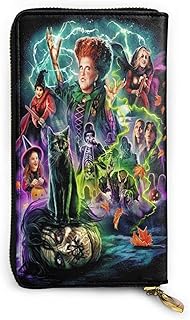 IFJIGLAKW Classic Leather Moneybag Personalized Zip Leather Wallet Long Clutch Purse Coin Pocket